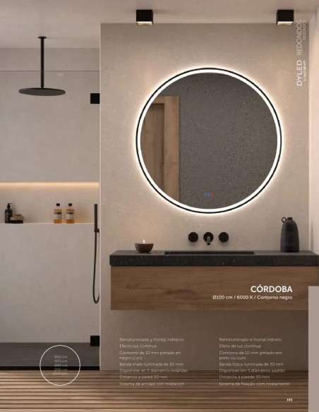 Espejo LED Córdoba de Dyled, Standard y Standard Pro