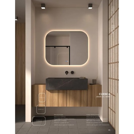 Espejo LED Cuenca de Dyled, Standard y Standard Pro