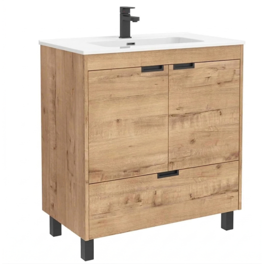 SALGAR CONTESSA Mueble de baño a suelo con lavabo 60 cm roble