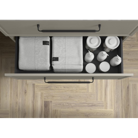 SALGAR RUNA Mueble de baño suspendido con lavabo Toscana 140 2 pozas carga mineral 4 colores