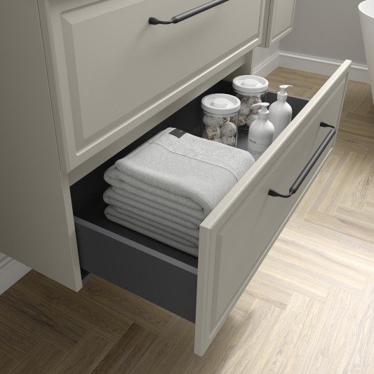 SALGAR RUNA Mueble de baño suspendido con lavabo Toscana 140 2 pozas carga mineral 4 colores