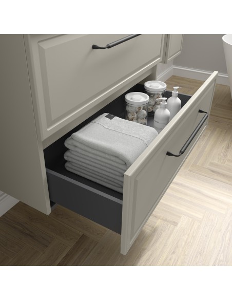SALGAR RUNA Mueble de baño suspendido con lavabo Toscana 140 2 pozas carga mineral 4 colores