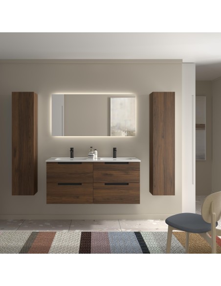 SALGAR LENI Mueble de baño suspendido con lavabo Constanza 120 2 pozas 4 colores