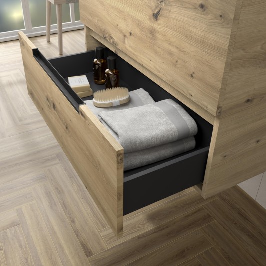 SALGAR LENI Mueble de baño suspendido con lavabo Lisboa 140 2 pozas 4 colores
