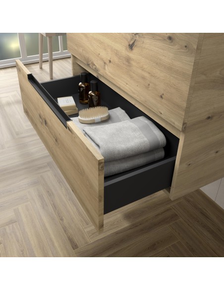 SALGAR LENI Mueble de baño suspendido con lavabo Lisboa 140 2 pozas 4 colores