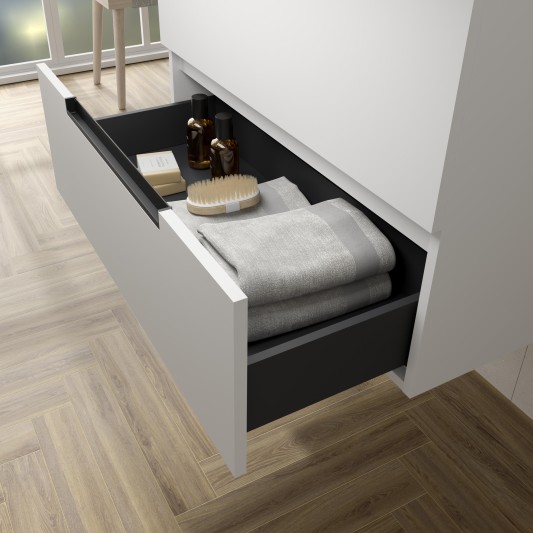 SALGAR LENI Mueble de baño suspendido con lavabo Toscana 140 2 pozas carga mineral 4 colores