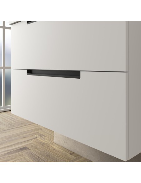 SALGAR LENI Mueble de baño suspendido con lavabo Toscana 140 2 pozas carga mineral 4 colores