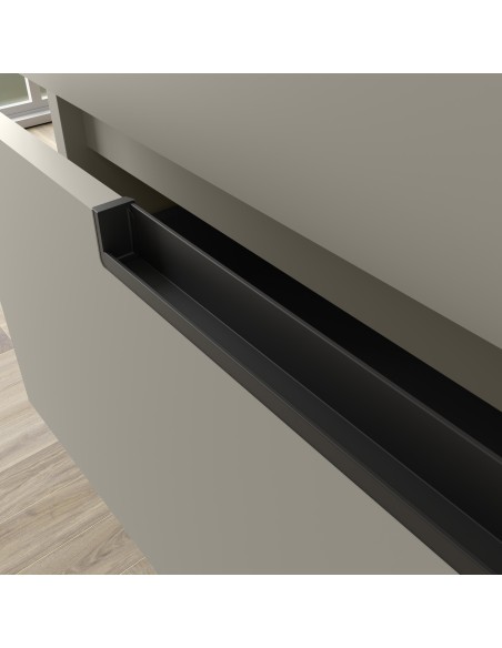 SALGAR LENI Mueble de baño suspendido con lavabo Vilna 160 2 pozas Solid Surface 4 colores