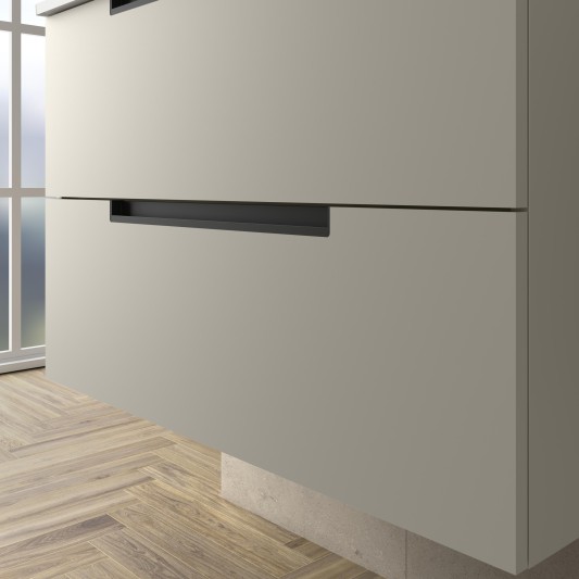 SALGAR LENI Mueble de baño suspendido con lavabo Vilna 160 2 pozas Solid Surface 4 colores