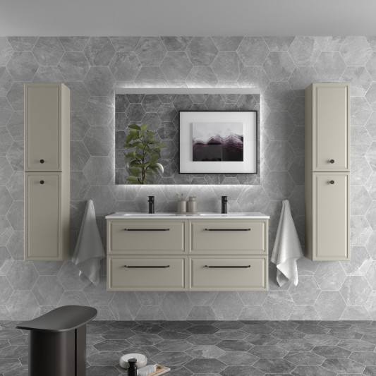 SALGAR RUNA Mueble de baño suspendido con lavabo Constanza 120 2 pozas 4 colores 2