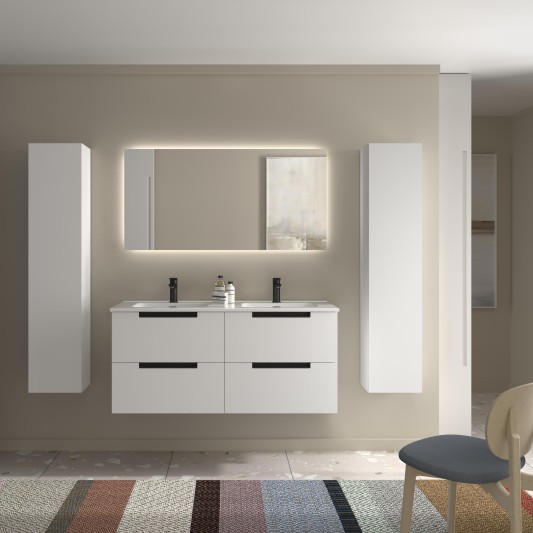 SALGAR LENI Mueble de baño suspendido con lavabo Constanza 120 2 pozas 4 colores 2