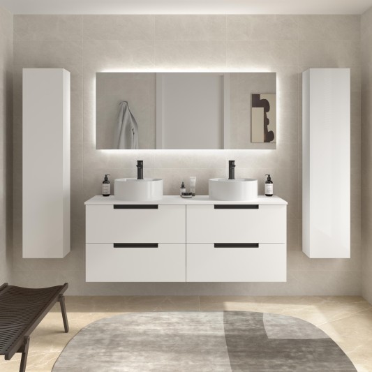 SALGAR LENI Mueble de baño suspendido con lavabo Lisboa 120 2 pozas 4 colores 2