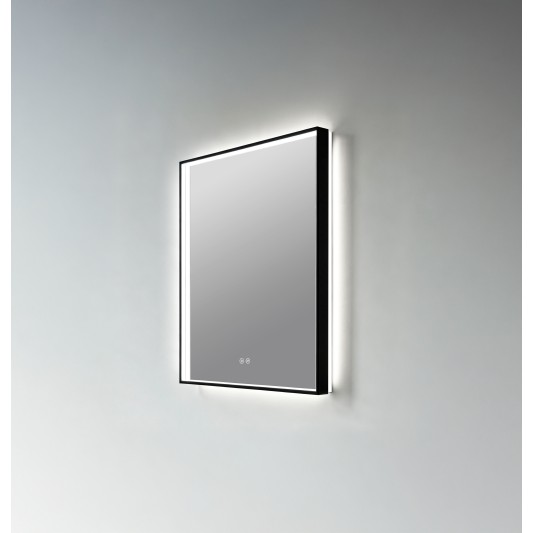 Espejo de baño B-Zeus de Bath Stage, marco negro y luz LED, 60-100 cm 2