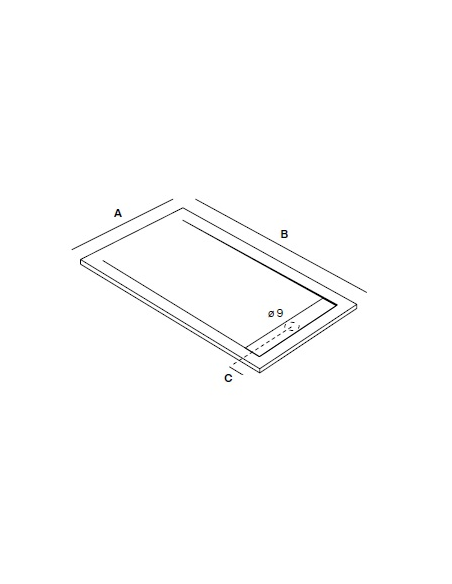 Plato de ducha Nature de Nuovvo a medida · plano técnico