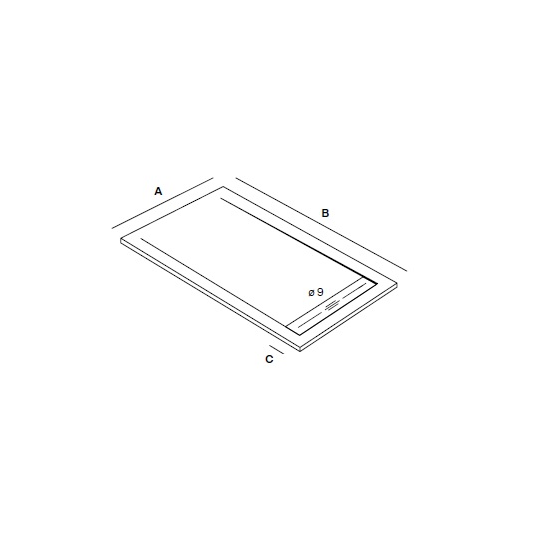 Plato de ducha Stone de Nuovvo a medida · plano técnico