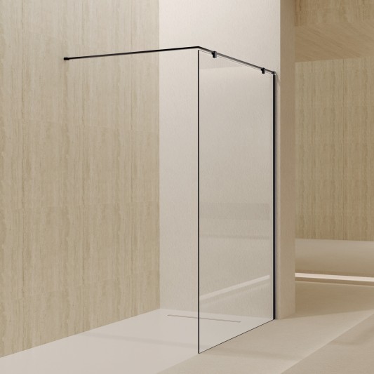 Mampara de ducha fija Corner transparente de SBX Black Gun Metal · Principal