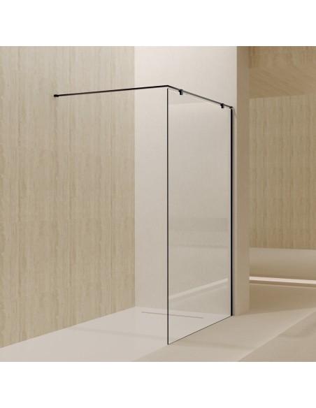 Mampara de ducha fija Corner transparente de SBX Black Gun Metal · Principal