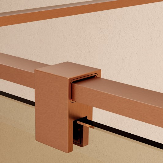 Mampara fija de ducha Corner Gold de SBX Oro Rosa Cepillado · Principal 2