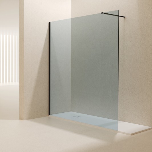 Mampara fija de ducha Screen Dark Blue de SBX Negro Mate · Principal