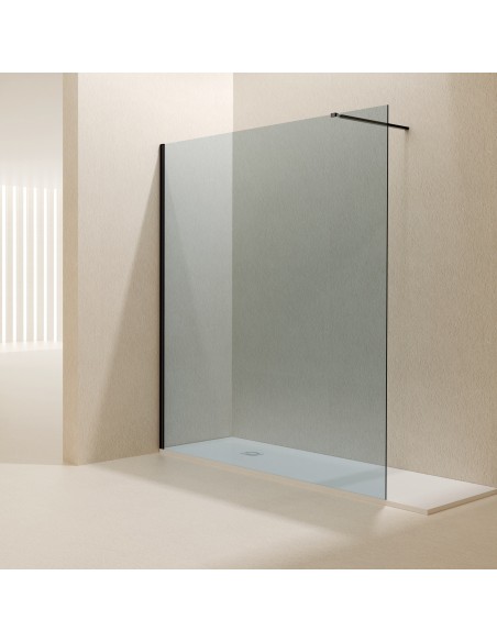 Mampara fija de ducha Screen Dark Blue de SBX Negro Mate · Principal