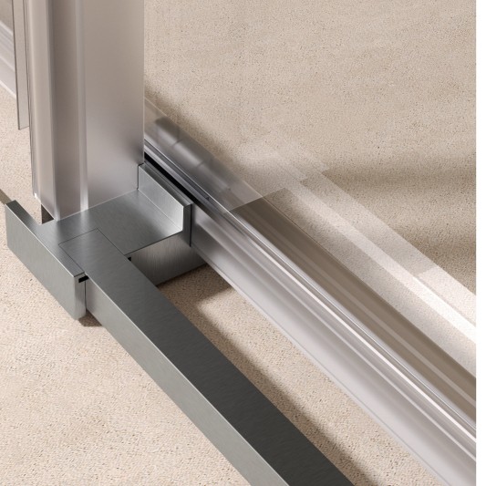 SBX_Imex Mampara de ducha angular Stylo 2F+2C apertura vértice Niquel cepillado · Principal Níquel Cepillado 2