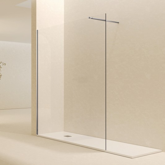 SBX_Imex Mampara hoja fija SCREEN Cromo · Screen transparente Cromo; brazo extensible incluido