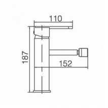 Grifo bide monomando Roma BDR001-2 2
