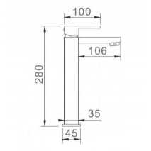 Grifo lavabo caño alto Valencia BDV003-3 2