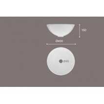 Lavabo Bol bicolor blanco/plata 2