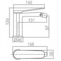 Grifo bide monomando Dinamarca cromo de IMEX BDR031-2 2