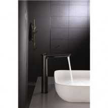 Grifo lavabo caño alto Dinamarca negro mate de IMEX BDR031-3NG 2