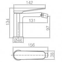 Grifo bide monomando Dinamarca blanco mate de IMEX BDR031-2BL 2