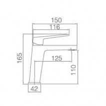 Grifo lavabo Monomando Art BDAR025-1BL 2