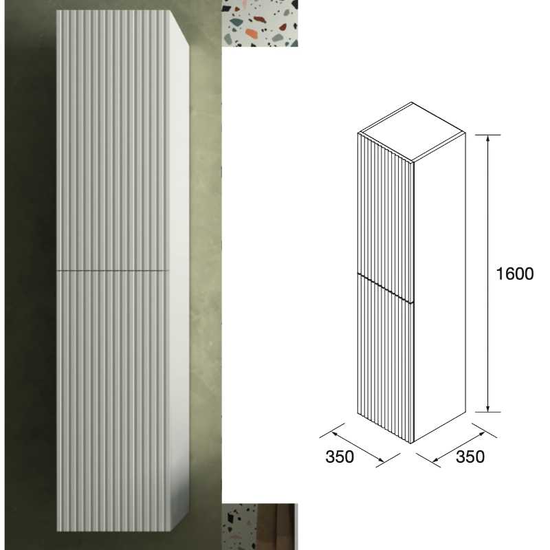 Columna de 1600x350x350 mismo color del mueble